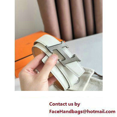 Hermes H Speed belt buckle  &  Reversible leather strap 32 mm 02 2023